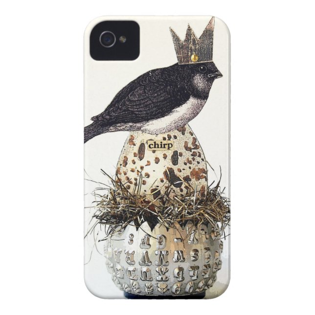 Coques Case-Mate iPhone Cas dur brillant de l'iPhone 4S de gazouillement (Dos)