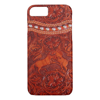 Coque Case-Mate Pour iPhone cas en cuir occidental de l'iPhone 7 de mustang