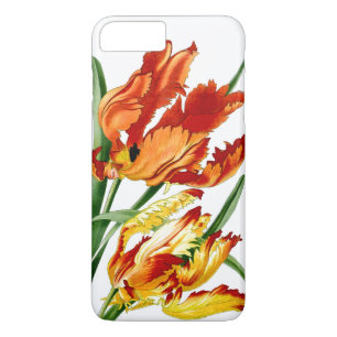 Coque iPhone 8 Plus/7 Plus Cas floral de l'iPhone 7 de fleur de tulipe
