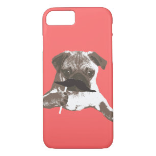 Coques Pour iPhone Cas frais de l'iPhone 7 de carlin de moustache