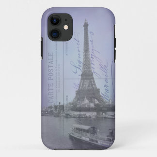 Coque iPhone 11 Cas français de l'iPhone 5 de carte postale de