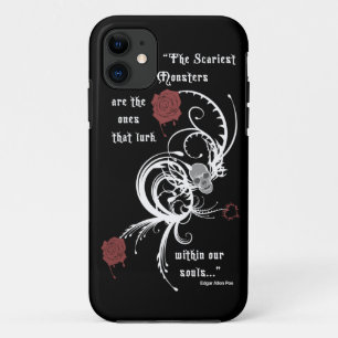 Coque iPhone 11 Cas gothique effrayant de l'iPhone 5 de citation