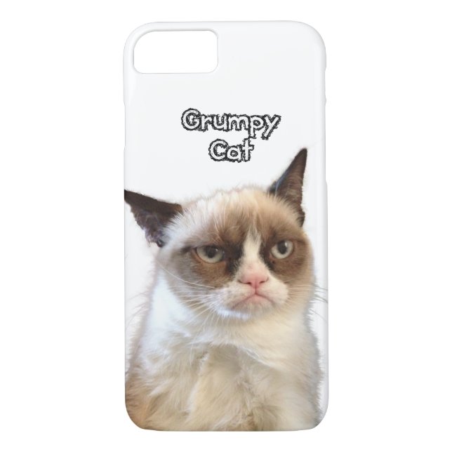 Coques Case-Mate iPhone Cas grincheux de téléphone de chat (Dos)