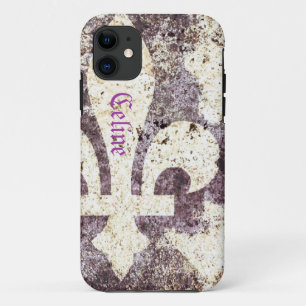 Coques Pour iPhone Cas grunge de téléphone de fleur de lis