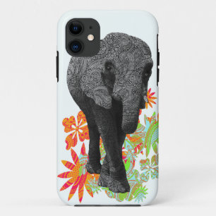 Coque iPhone 11 Cas hippies mignons de l'éléphant iPhone5