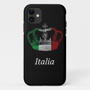 Coque iPhone 11 Cas italien de téléphone de drapeau de couronne