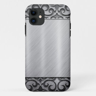 Coque Case-Mate Pour iPhone Cas métallique argenté contemporain de remous