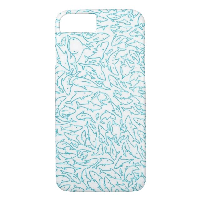 Coques Case-Mate iPhone Cas mignon de l'iPhone 7 de requin (Dos)