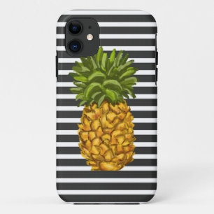 Coques Pour iPhone Cas moderne de téléphone d'ananas de rayures