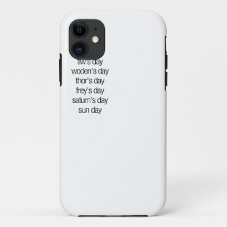 Coque iPhone 11 cas nordique de l'iphone 5 de semaine