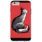 Cas plus de l'iPhone 6 rouges "heureux de chat"