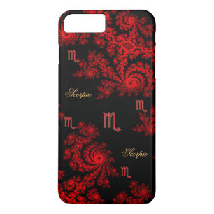Coque iPhone 7 Plus Cas plus de l'iPhone 7 rouges noirs de Scorpion de