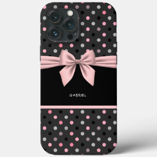 Case-Mate iPhone Case Cas rayé rose noir et gris rose et blanc