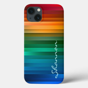 iPhone 13 Case Cas rocailleux de l'iPhone 6 d'arc-en-ciel de