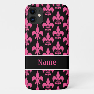 Case-Mate iPhone Case Cas rose de l'iPhone 4/4S de Black Fleur de Lis