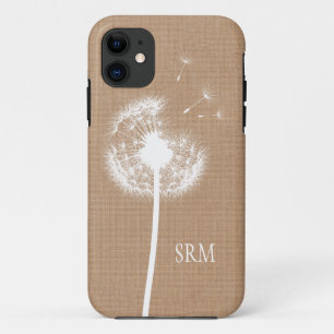 Coque iPhone 11 Cas rustique de l'iPhone 5 de toile de jute
