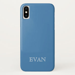 Case-Mate iPhone Case Cas solide de l'iPhone X d'arrière - plan de BLEU