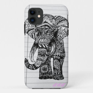 Coques Pour iPhone Cas tiré par la main de téléphone d'éléphant