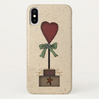 Cas topiaire de l'iPhone X de coeur