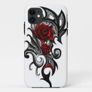 Coque iPhone 11 cas tribal de téléphone de fleur