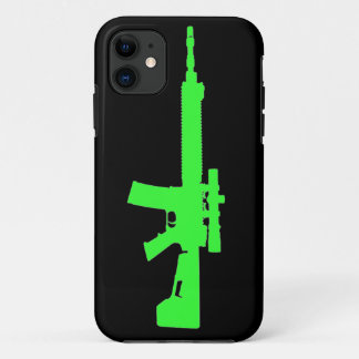 Coque iPhone 11 Cas universel de l'iPhone AR-15 5 de zombi verts
