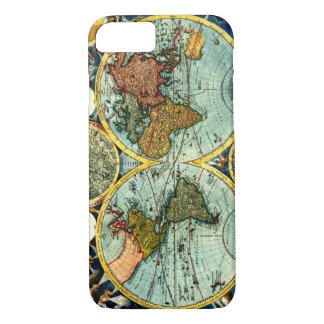 Case-Mate iPhone Case Cas vintage antique de l'iPhone 7 d'art de globe