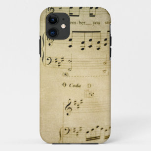 Coque Case-Mate Pour iPhone Cas vintage de l'iPhone 5 de feuille de musique