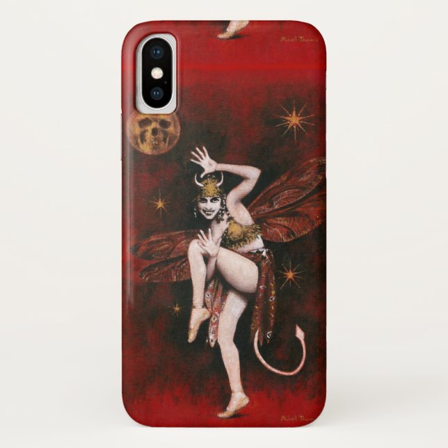 Coques Case-Mate iPhone Cas vintage de l'iPhone X de Madame de diable de (Dos)