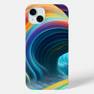Coque iPhone 15 Mini Cascade arc-en-ciel lumineuse gracieuse