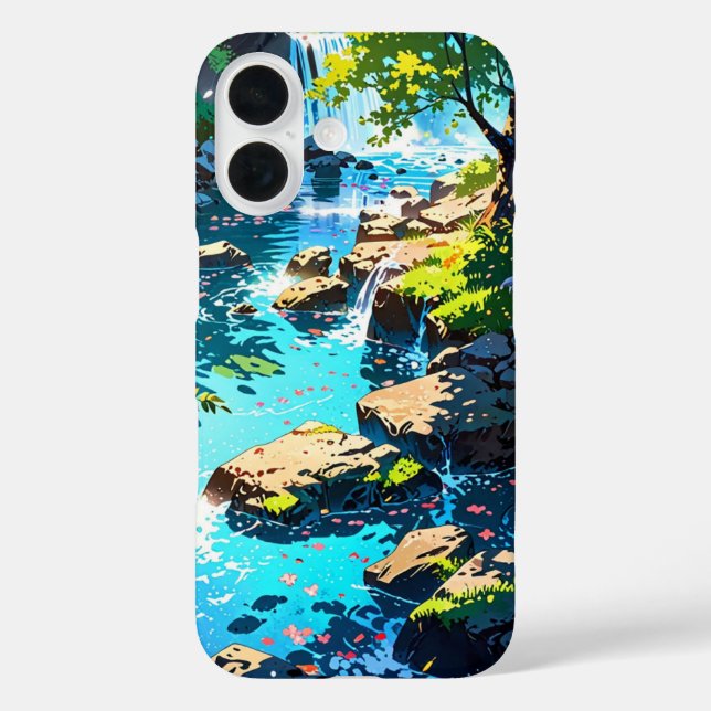 Coques Case-Mate iPhone Cascade dans la forêt de printemps (Verso)