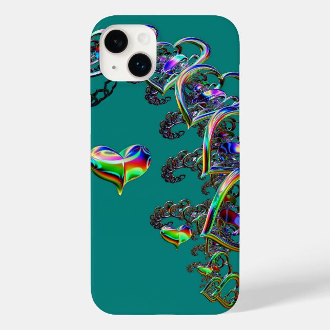 Coques Case-Mate iPhone Cascade de Coeurs Ethérées (Verso)