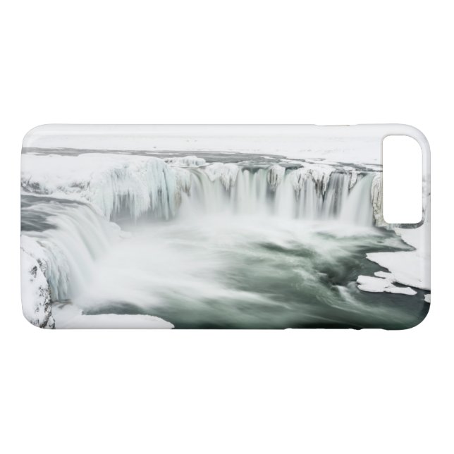 Coques Case-Mate iPhone Cascade de Godafoss, hiver, Islande (Dos (Horizontal))