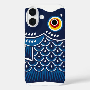Coque Pour iPhone 16 Cascade de poisson japonais Koinobori