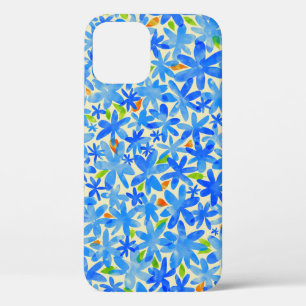 Case-Mate iPhone Case Cascade florale : Fleurs bleues Motif sans couture