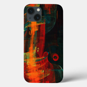 Case-Mate iPhone Case Cascade Orange Bleu Rouge Art Abstrait