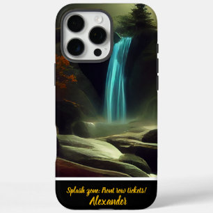 Coques iPhone 16 Pro Max Cascades magiques la nuit, uniquement vôtre Cas-M