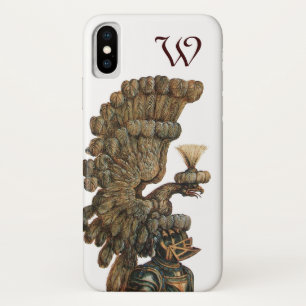 Coque iPhone X CASQUE DE CHEVALIER ANTIQUE AVEC monogramme D'AAGL