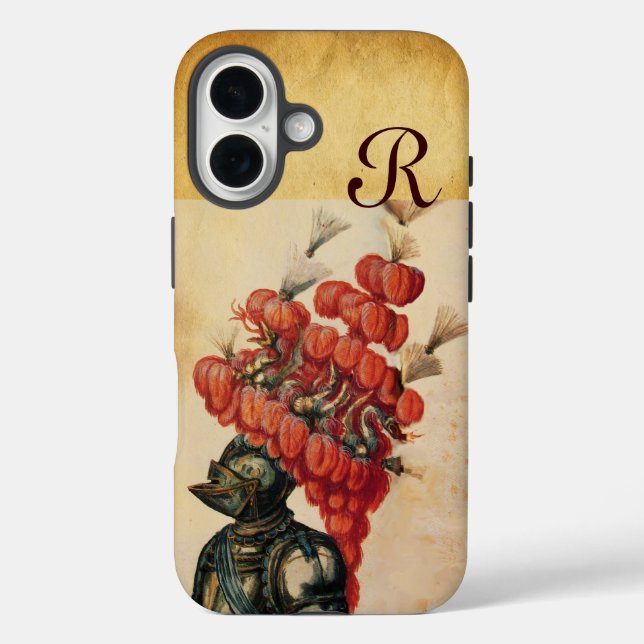COQUES Case-Mate iPhone CASQUE DE CHEVALIER ANTIQUE, DRAGONS ET PIEDS ROUG (Verso)