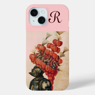 COQUE POUR iPhone 15 CASQUE DE CHEVALIER ANTIQUE, DRAGONS ET PIEDS ROUG
