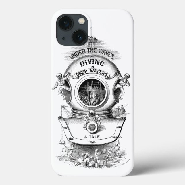 Coques Case-Mate iPhone Casque de plongée antique (Verso)