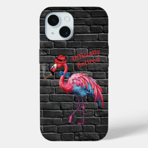Coque Pour iPhone 15 Casquette de Flamant rose Dapper officiellement à 