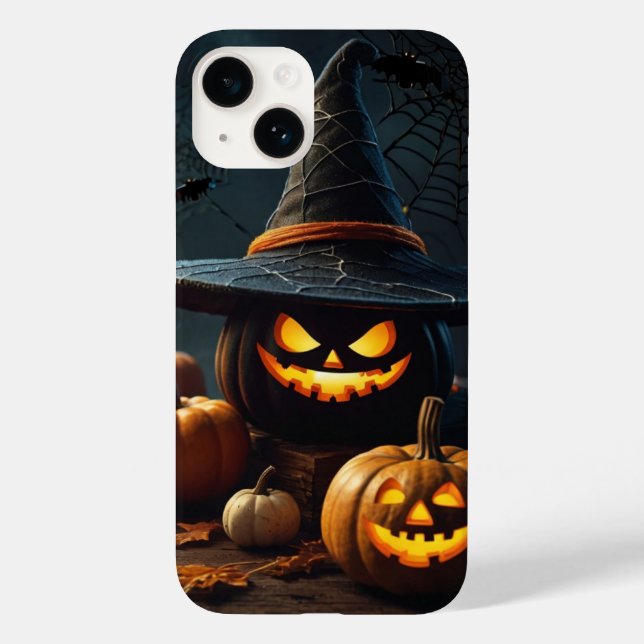Coques Case-Mate iPhone Casquette de sorcière avec Citrouille (Verso)