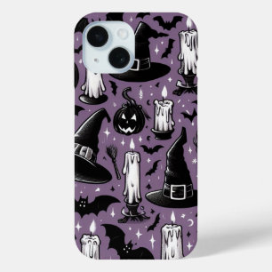 Coque Pour iPhone 15 Casquettes sorciers et chauves-souris