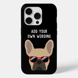 Coque iPhone 15 Pro Casse téléphonique pour chien de taureau français