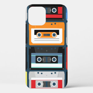 Case-Mate iPhone Case Cassettes compactes. Lot. plat d'illustration vint