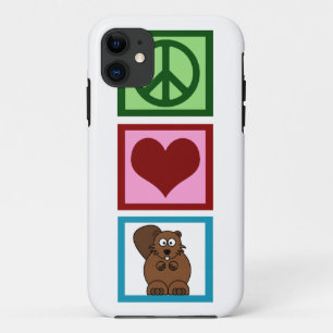 Coque iPhone 11 Castors d'amour de paix
