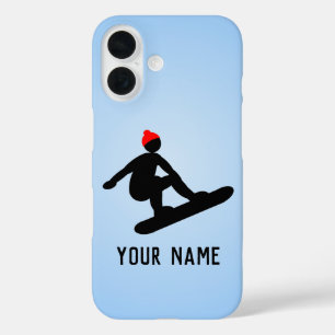 Coque Pour iPhone 16 Catching Air - Snowboardeur en Pose Cool, votre te