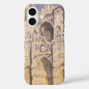 Coque Pour iPhone 16 Cathédrale de Rouen, Harmony Blue Gold de Claude M