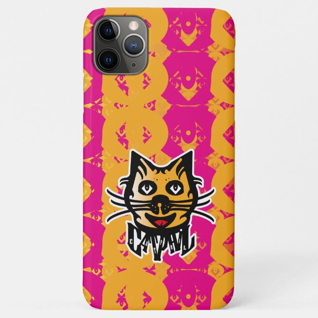 COQUES Case-Mate iPhone CATPHIL CAT YELLOW BY MASANSER PIXELAT (Dos)