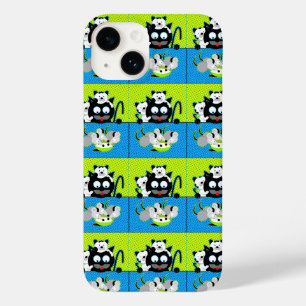 Coque Pour iPhone 14 Cats contre appareil téléphonique pour souris